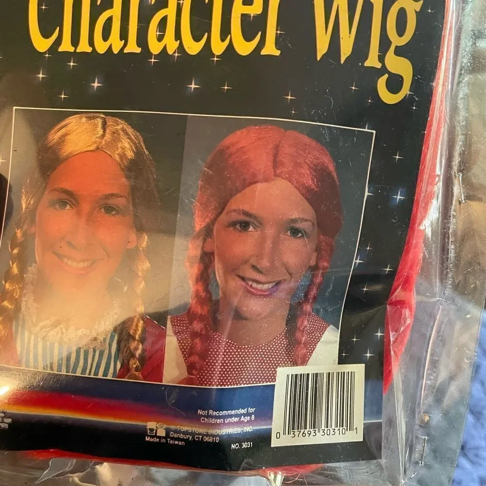 Vintage Pigtail Character Wig Red